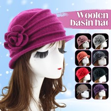Woolen Basin Hat Autumn And Winter Women's Hats Elegant Hat Woolen Beanies Beret