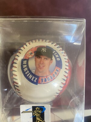 NY Yankees Tino Martinez 1997 Stats Souvenir Collectible Baseball Scuffed
