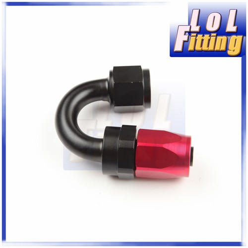-8AN AN8 180Deg Aluminum Swivel Hose End Fitting Adapter Oil Fuel Line Red/Black - Picture 3 of 4