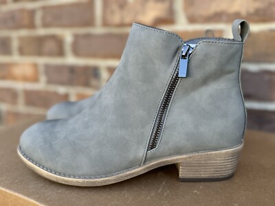 Low Heel Grey Ankle Boots Jeossy Women's Ankle Boots Thick Heel