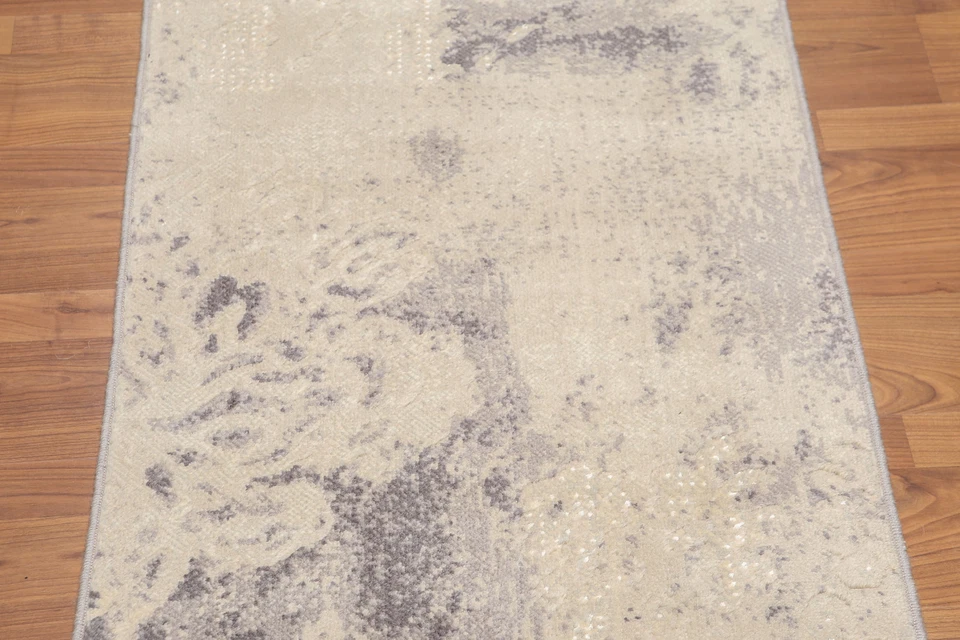 2'4" x 8' Hand Knotted Abstract Modern Wool Runner Area rug AOR8510 Beige - Image 4 of 4