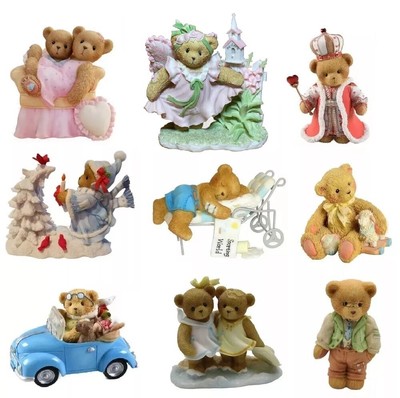 CHERISHED TEDDIES by ENESCO, HAND PAINTED, STONE RESIN, TEDDY BEAR FIGURINES