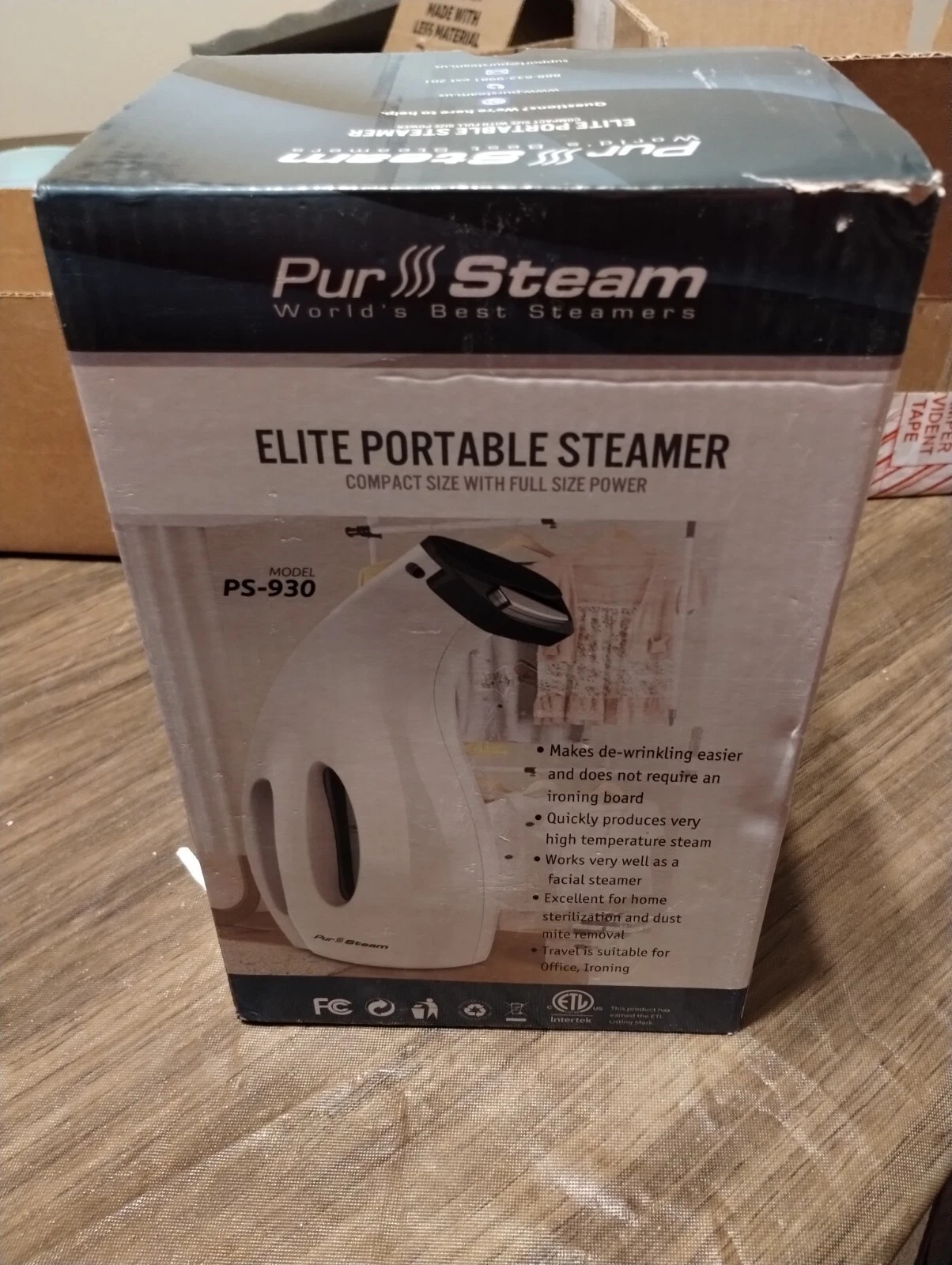 Pur Steam NIB White Elite Portable Steamer, #PS-930