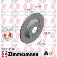 Zimmermann 2X Bremsscheibe Hinten Ø302 Mm Voll FüR Audi A6 Allroad 4FH C6 3.0