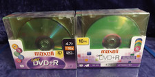 Maxwell Color DVD  R, 2 10 - 120 minutes - Factory Sealed - Two Boxes