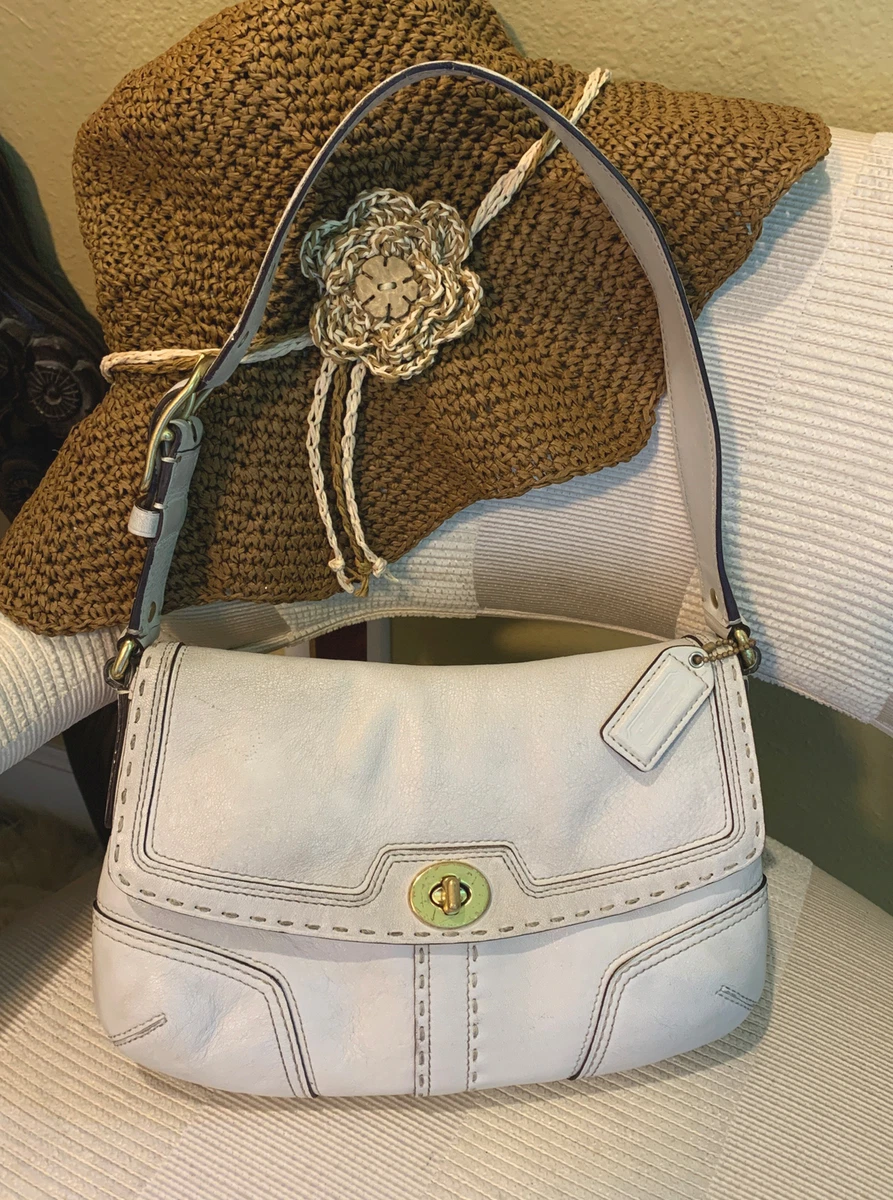 White leather deals handbags ebay