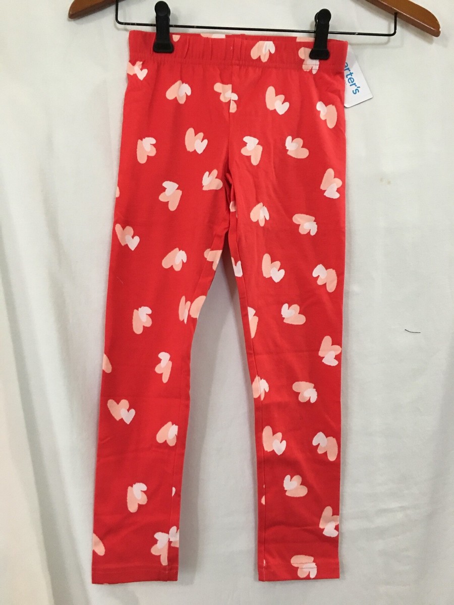 NWT Carter's Red Hearts Leggings Girls Many sizes