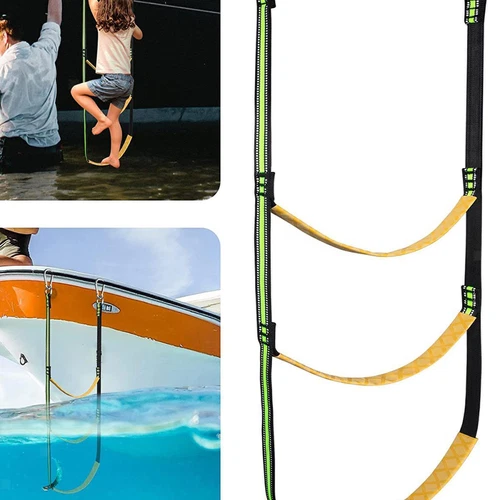 Strickleiter Boot Yachten Kajak Rippen Badeleiter Ponton Bootssteg Nylonleiter - Bild 5 von 12