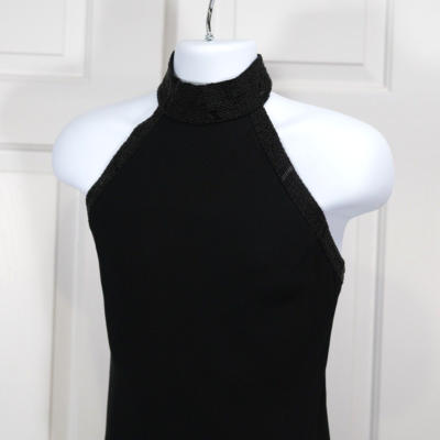 Vintage Lauren Ralph Lauren Halter Dress Rhinestone Bedazzle Gown Dress  Formal 8 | eBay