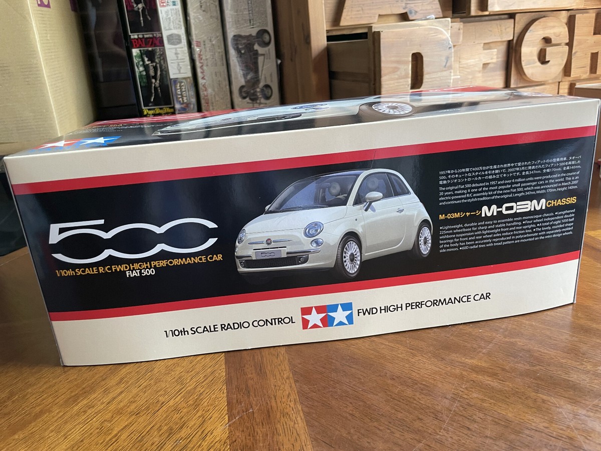 New In Box Tamiya 1/10 RC Fiat 500 FWD M03M Chassis 58427
