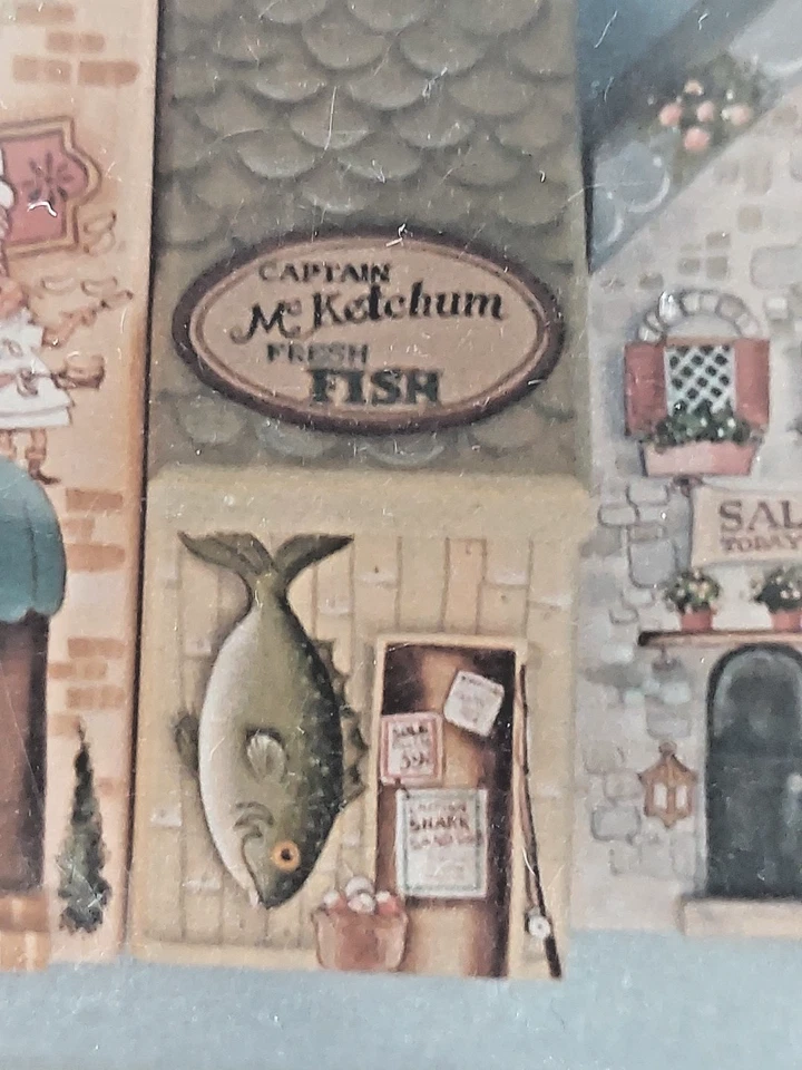 DELANE LANGE EURO VILLAGE SHOPS CLOCK PAINTING PATTERN 1990 24 - Image 4 of 4