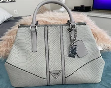 Guess large satchel handbag new Beautiful.  Taupe, Was $100. 00