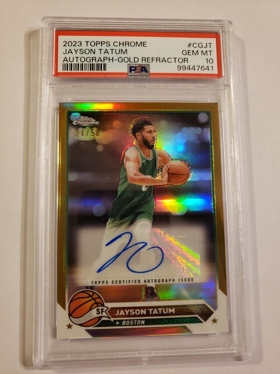 2023-24 Jayson Tatum Topps Chrome Gold Refractor Autograph 2023-24 Jayson Tatum Topps Chrome Gold Refractor Autograph