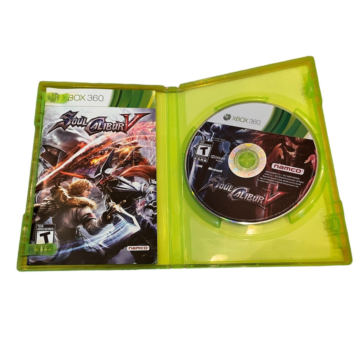 Soul Calibur 5 V (Microsoft Xbox 360, 2012) Complete CIB W/ Manual