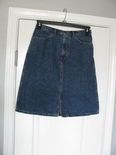Eddie Bauer 100 Cotton Denim Jean Skirt Zip Fly Size 8