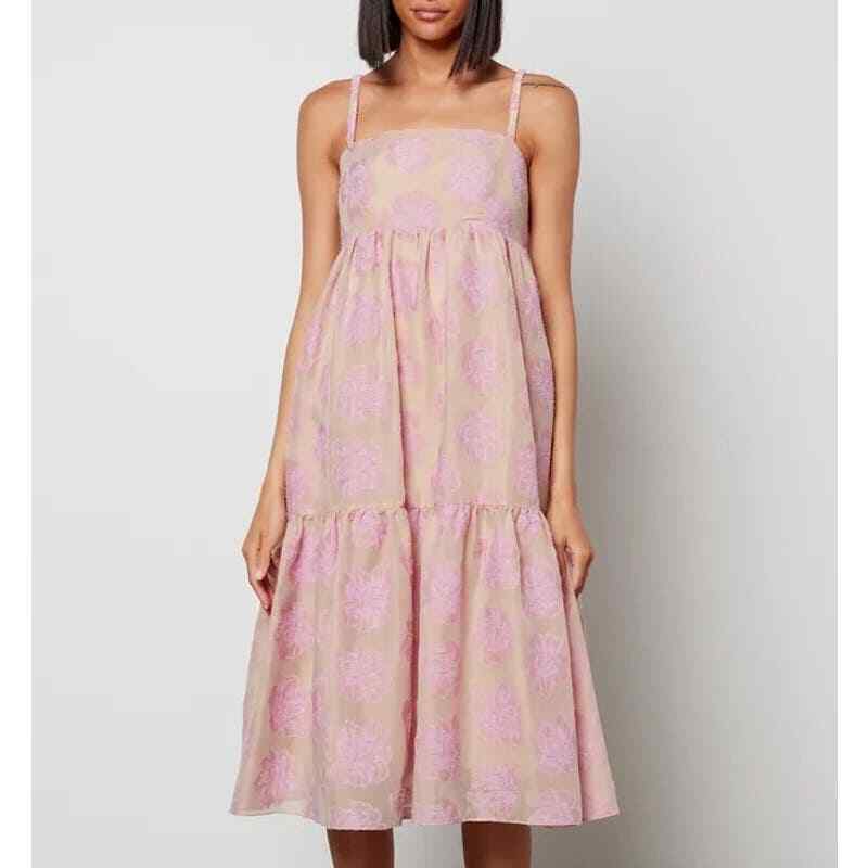 women's avianna floral embroidered maxi dress Baltic Born Womens Aviana Maxi Dress | Golden Floral