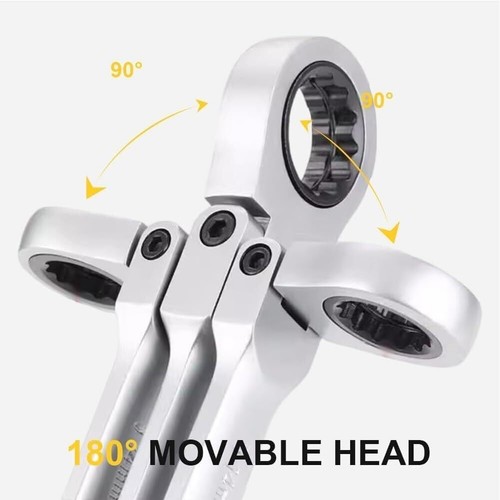 Verstellbarer Ratschenschlüssel Satz Chrom Vanadium Stahl Drehmoment Steckschlüssel für Autoreparatur - Bild 5 von 10