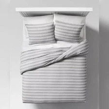 Project 62 Abstract Striped Gray Duvet Cover Set 3pc King