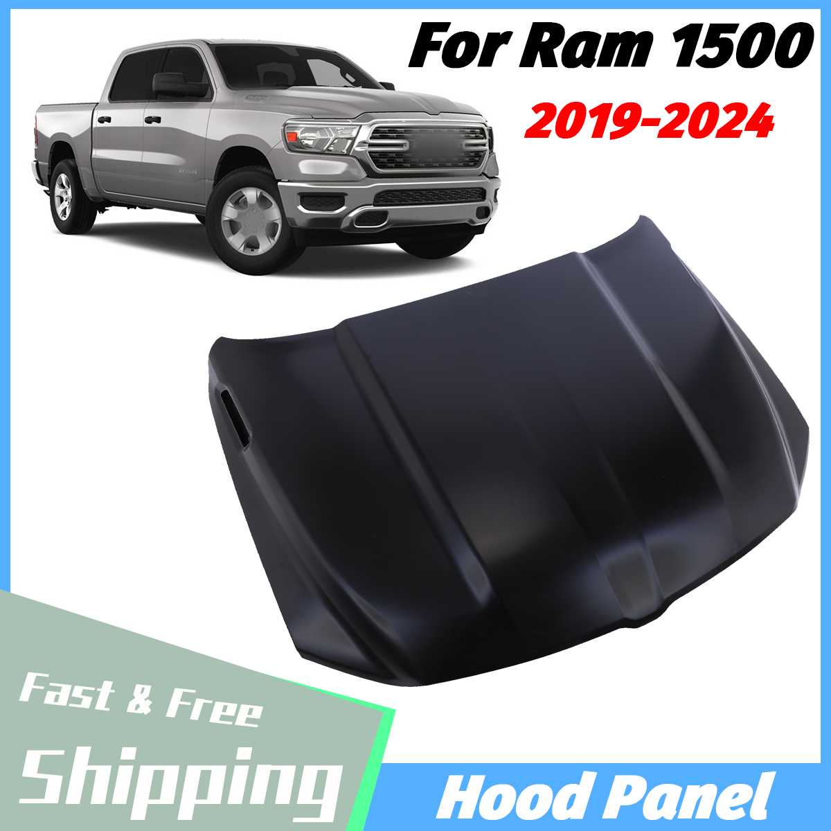 Front Hood Panel For 2019 2020 2021-2024 Ram 1500 CH1230330 68276294AB