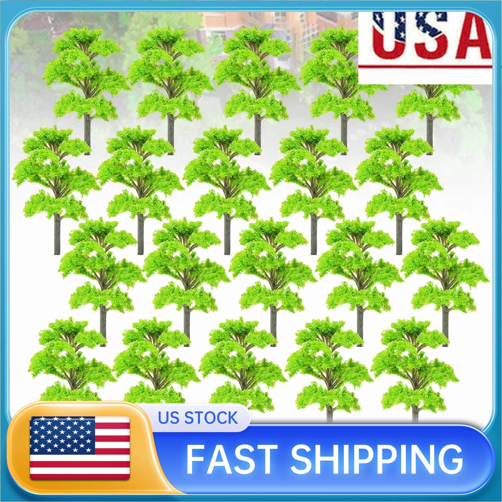 20Pcs Trees Model Train Railroad Wargame Diorama Landscape Scenery HO OO Scale