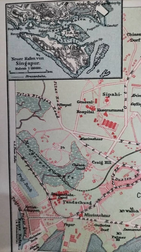 1912 Singapur Singapore City Map - Image 3 of 3
