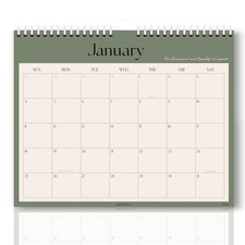 Aesthetic 2026 Wall Calendar - 12 Monthly Calendar from January 2026 to Decem...