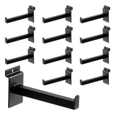 6 Inch Square Tubing Slatwall Shelf Bracket , Heavy Duty Slat Wall Floating S...