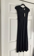 NWT Banana Republic Black Sleeveless Stretch Midi Dress XS Petite