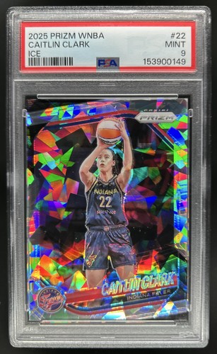 2025 Panini WNBA Prizm Caitlin Clark Ice #22 Fever PSA 9 (49)