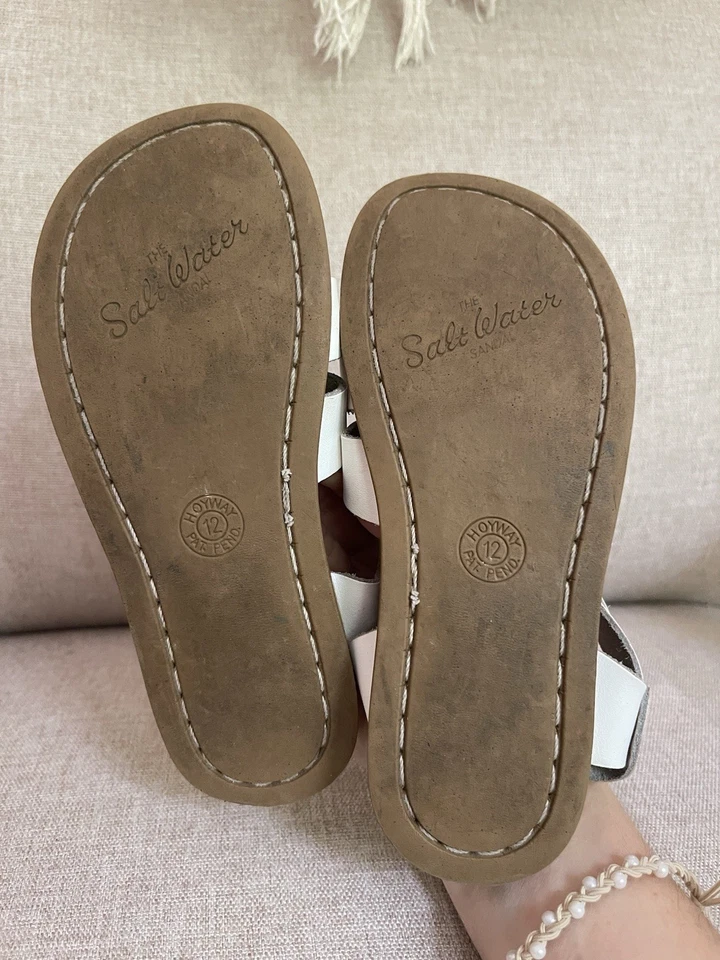 Sandalias Hoyway Agua Salada Blancas Niños Pequeños Talla 12 Foto 3 de 3