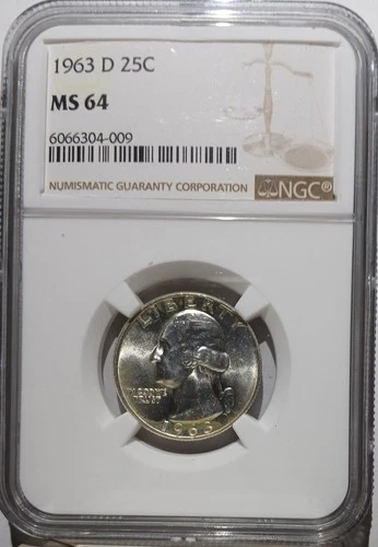 NGC 1963 D Washington Quarter MS64 (C)