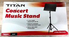 TITAN Professional Music Stand 3-Way Height Adjustment NEW-Damaged Box BLACK