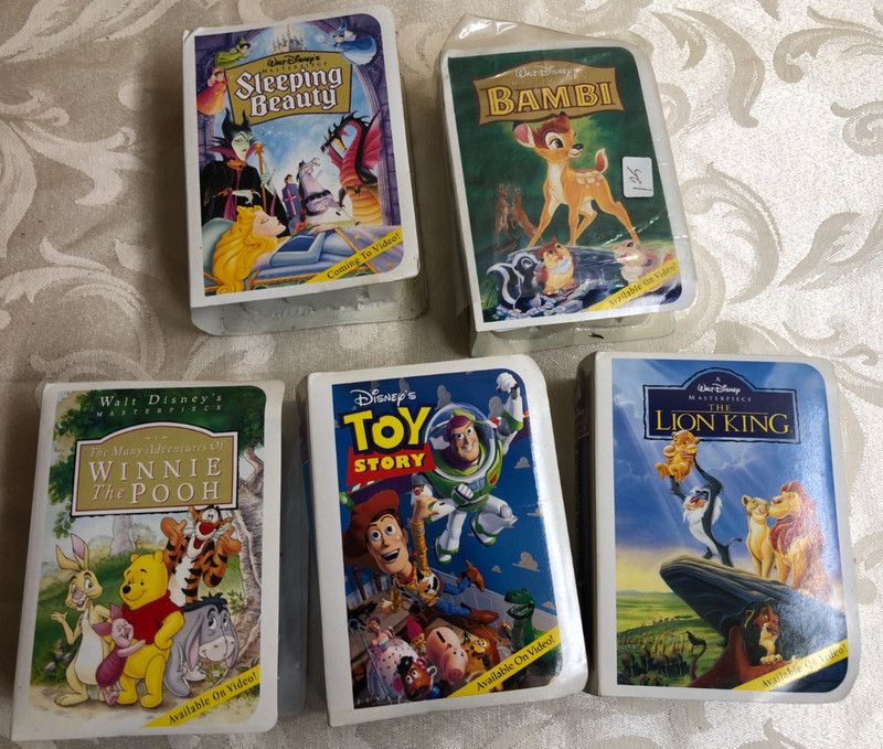 Vintage 1995 McDonald's Walt Disney VHS Masterpiece Collection Lot of 5