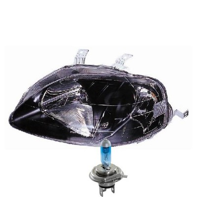 Scheinwerfer links Schwarz inkl. Premium Lampen für Honda Civic VI Stufenheck EJ