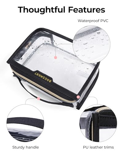 TSA Approved Toiletry Bag, Clear Travel Toiletry Bag, Makeup Pack of 1 Grey - Picture 5 of 7