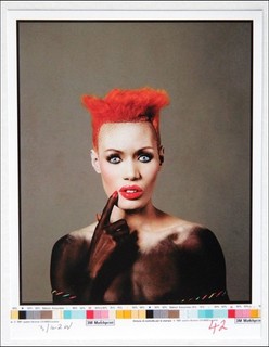 Grace Jones. Black and White Paris 1983. Tirage prepress