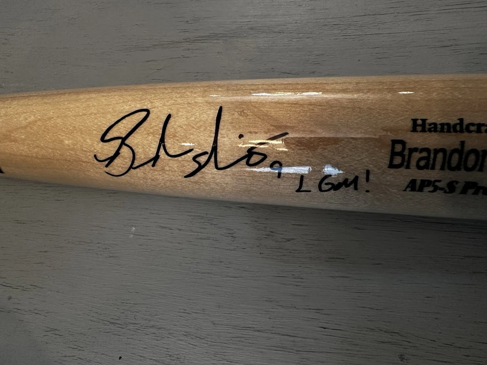 Brandon Nimmo LGM! Murciélago Autografiado Modelo Juego Marucci - Mets - Fanáticos Certificado de Autenticidad MLB Foto 2 de 4