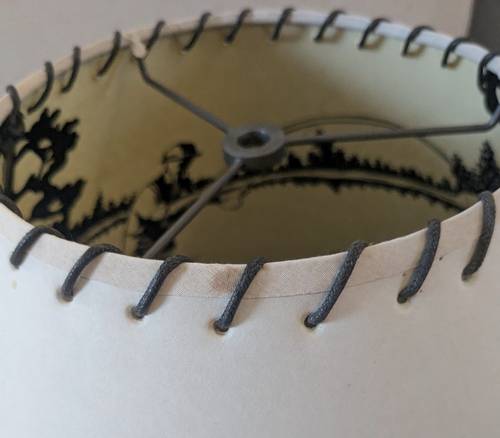 Fishing theme Lampshade: Buck stitch.Sport Cabin Outdoor Farmhouse Cozy - Afbeelding 8 van 15