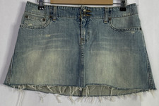 Vintage Y2K Abercrombie Fitch Mini Skirt 8 Jean Distressed Authentic Quality