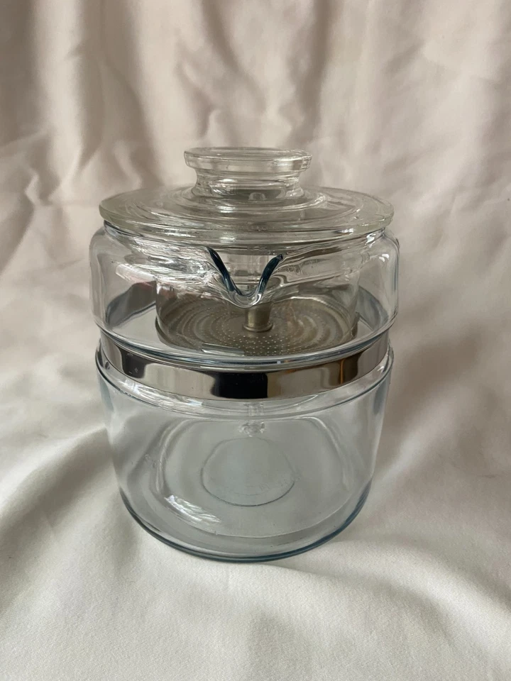 Vintage Pyrex Flameware Glass Percolator Coffee Pot, 7756 6 Cups - Complete - Image 2 of 4