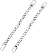 Bag Strap Extender 2Pcs 7.9 Inch Short Purse Chain Strap 20 cm Silver