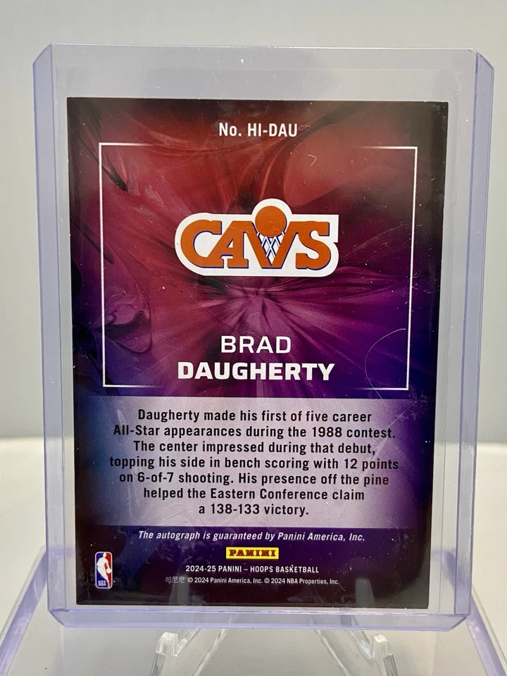 Aros Panini NBA Brad Daugherty 2024-25 tinta platino automático uno de uno 1/1 Foto 3 de 3