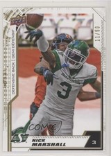2020 Upper Deck CFL Gold 11/50 Nick Marshall #119 2b2