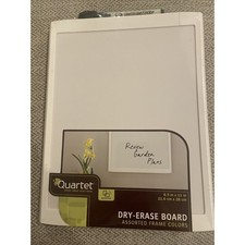 Quartet Magnetic Dry-Erase Board 8.5x11 Gray New Sealed w/ Marker  Magnets