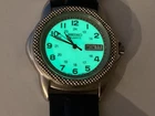 Vintage Seiko (7N43-6B20) Men's Day Date Field Watch - Military 24hr-