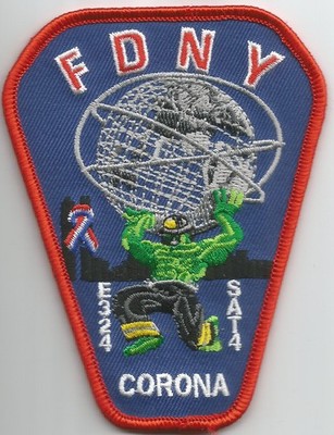 New York City - FDNY Engine - 324 / Sat.-4 ''Corona'', NY (3'' x 4'') fire patch