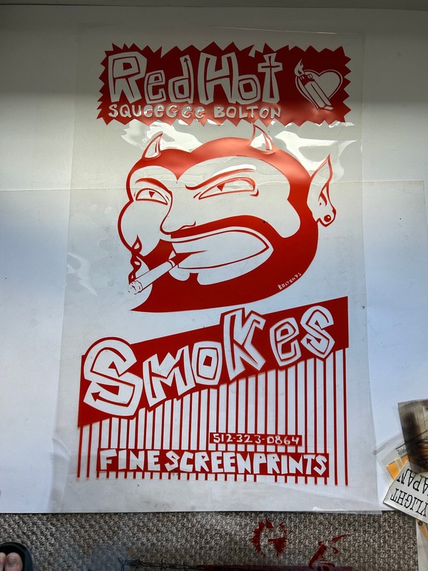 Advertizing film positive for Lee Bolton, Austin, / Lee Bolton/ 23" x 35"