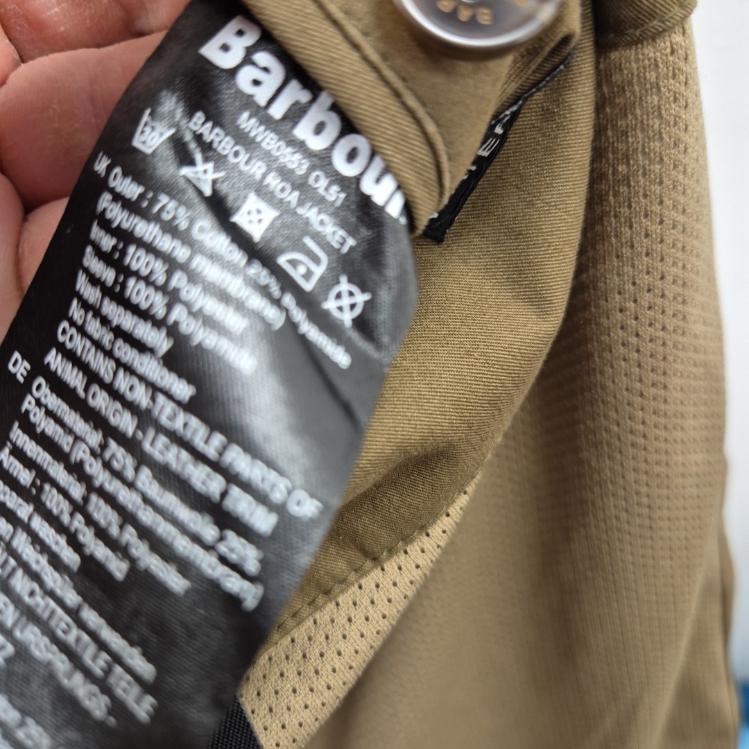 Barbour For Land Rover Roa Waterproof Beige Rain Coat… - Gem