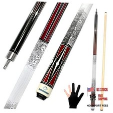 HomeSeason Pool Cue Stick 58" Billiard Cue Sticks 3D Printed Grip 18oz