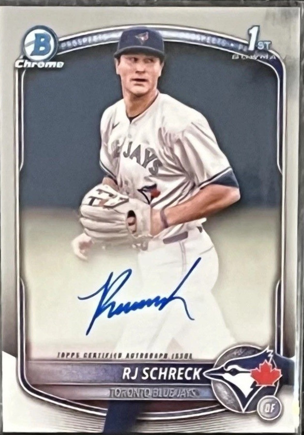2025 Bowman Chrome - Prospect Autographs RJ Schreck CPA-RSC (AU, RC) 1st JAYS